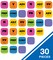 Carson Dellosa 30-Piece Dry Erase Parts of Speech Edu-Clings Set, 3.5" Noun, Pronoun, Verb, Adjective, Adverb, Conjunction, Preposition Silicone Manipulatives for Phonics Games and Practice